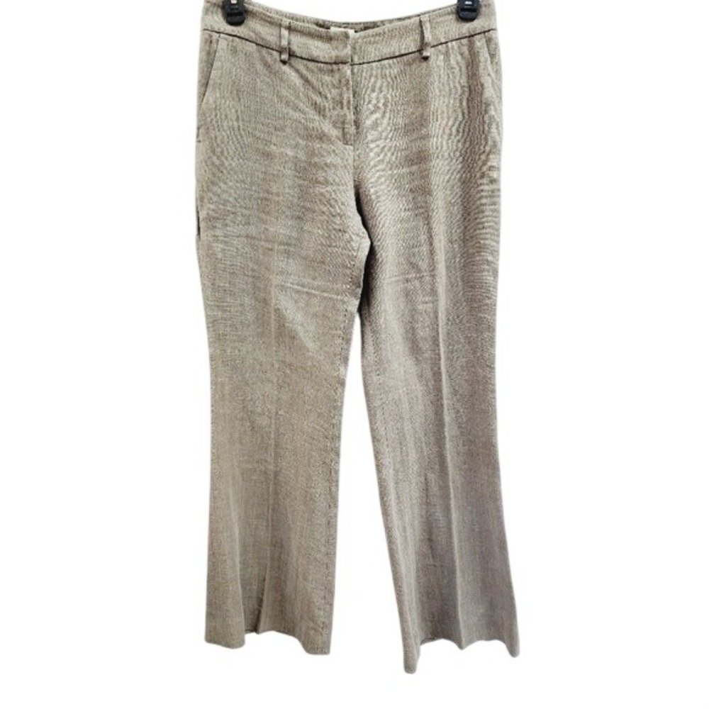 Etro Beige 100% Linen Straight Leg Pants Made in Italy Womens Size 44 US 12